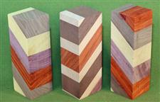 Blank #765 - Segmented Blanks - 3 Each Assorted ~ 2 1/2" x 2 1/2" x 5 1/4" ~ $24.99